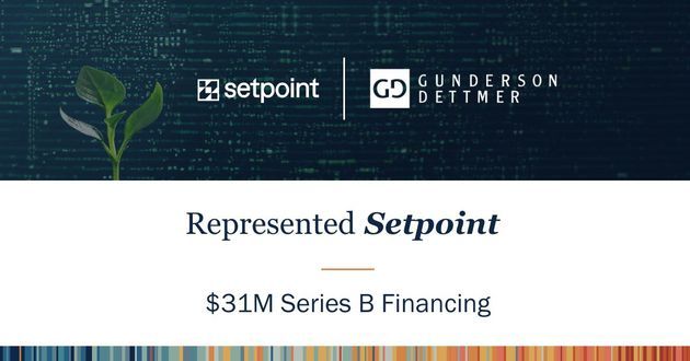 Setpoint Announces $31M Series B Financing