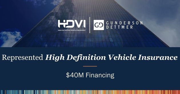 High Definition Vehicle Insurance (HDVI) Announces $40M Financing 