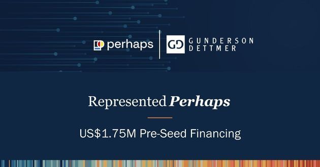 Perhaps Announces US$1.75M Pre-Seed Financing