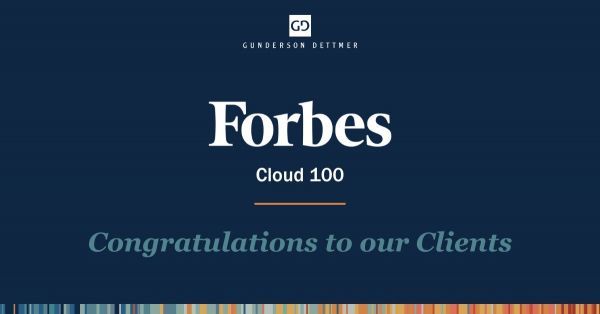 Forbes Recognizes 9 Gunderson Dettmer Clients in Cloud 100