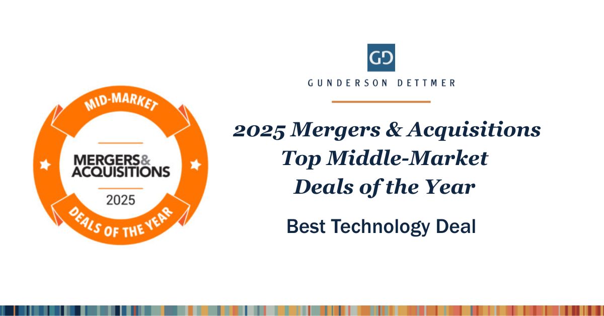 Gunderson Dettmer Wins Best Technology Deal in 2025 Mergers ...