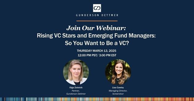 Webinar: Rising VC Stars and Emerging Fund Managers: So You Want to Be A VC?