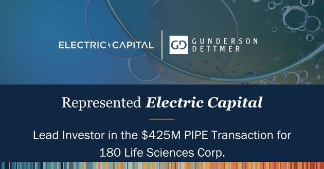 Electric Capital Anchors 180 Life Sciences’ $425M PIPE to Establish an Ethereum Treasury Reserve
