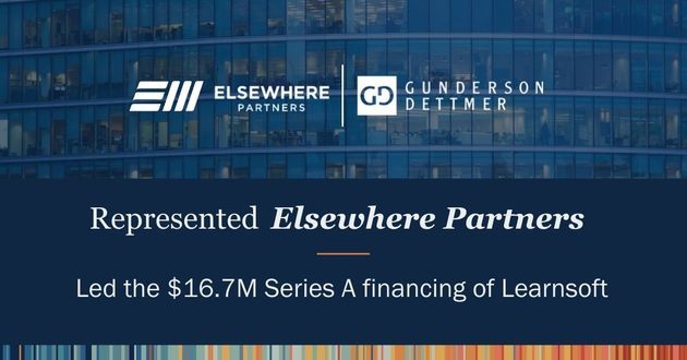 Elsewhere Partners Leads $16.7M Series A Financing of Learnsoft