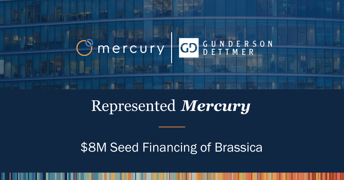 Mercury Leads $8M Seed Financing of Brassica