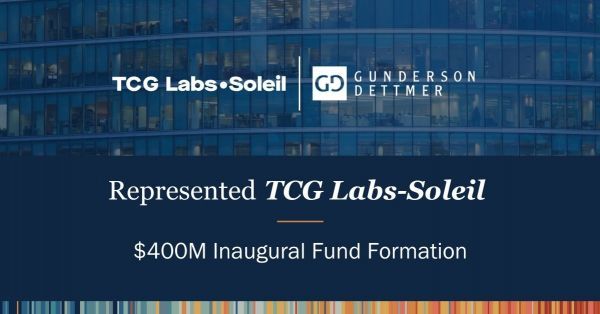 TCG Labs-Soleil Announces Over $400M Inaugural Fund Formation