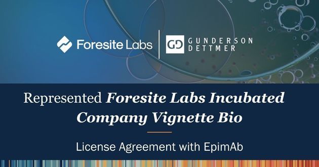 Foresite Labs Incubated Company Vignette Bio Enters License Agreement with EpimAb to Develop EMB-06