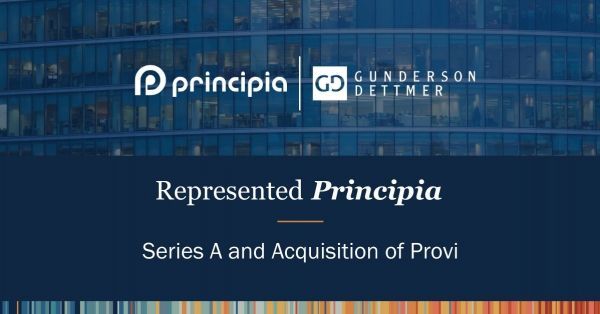 Principia Announces Series A and Acquisition of Provi