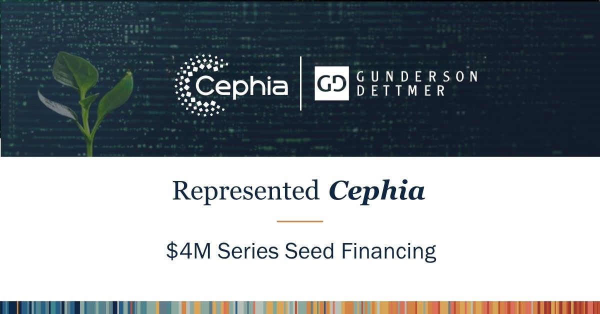 Cephia Announces $4M Series Seed Led by ROE | Gunderson Dettmer Stough ...