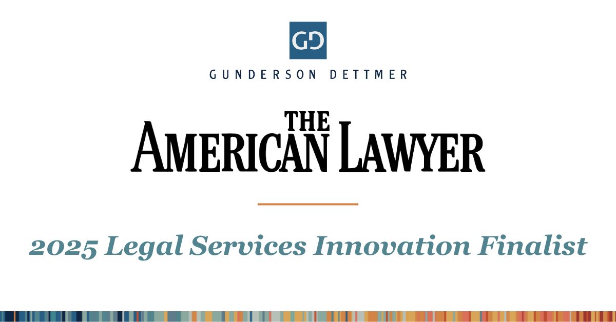 Gunderson Dettmer Shortlisted as 2025 Legal Services Innovation ...