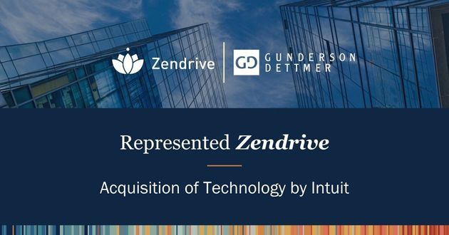 Gunderson Dettmer Represented Zendrive in Acquisition of Technology by Intuit