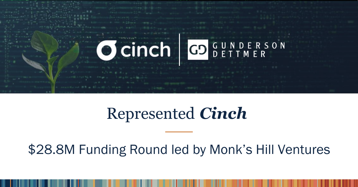 Cinch Announces $28.8M Funding Led by Monk’s Hill Ventures