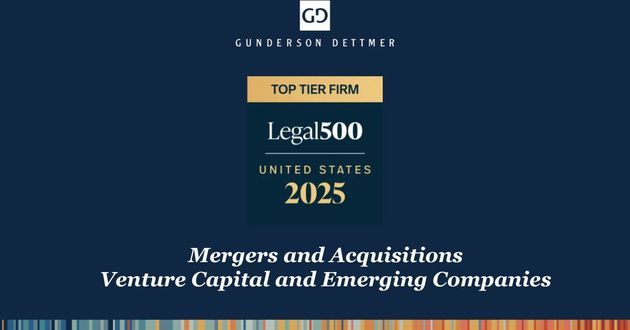 The Legal 500 Recognizes Eight Gunderson Dettmer Partners and U.S. 2025 Tier 1 Law Firm