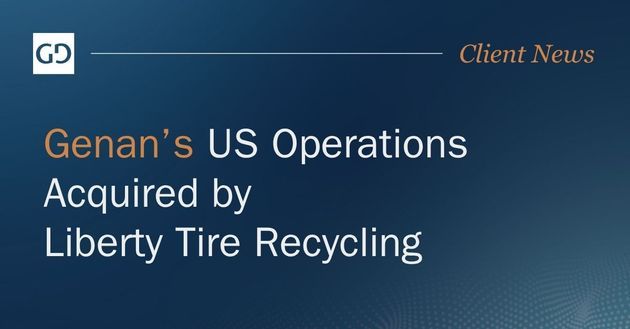 Genan’s US Operations Acquired by Liberty Tire Recycling