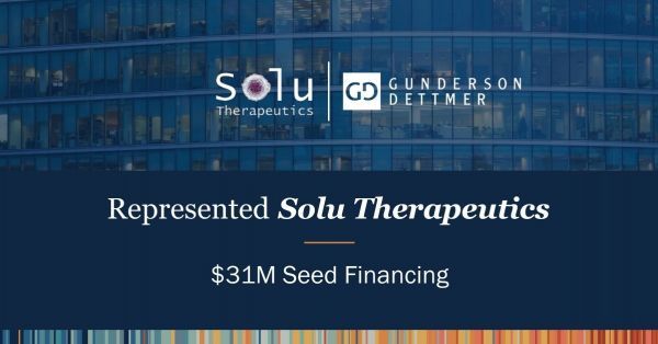 Solu Therapeutics Announces $31M Seed Financing