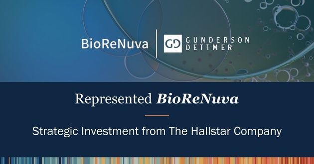 BioReNuva Announces Strategic Investment From Hallstar