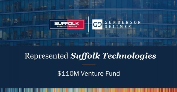 Suffolk Technologies Announces the Closing of a $110M Venture Fund