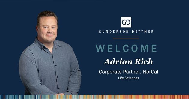 Gunderson Dettmer Welcomes Adrian Rich as a New Life Sciences Partner in Northern California