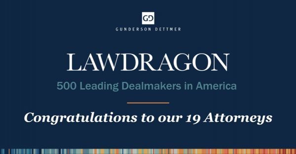 Lawdragon Recognizes 19 Gunderson Dettmer Attorneys as the Top 500 Leading Dealmakers in America