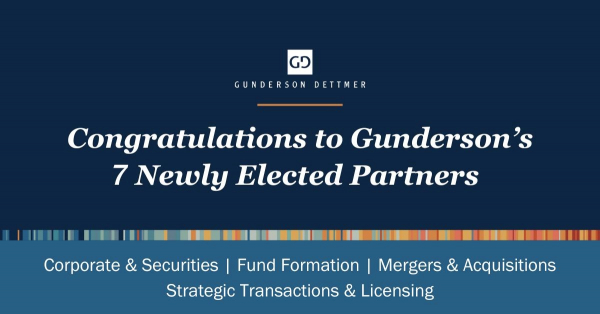 Gunderson Dettmer Announces Seven Newly Elected Partners | Gunderson ...