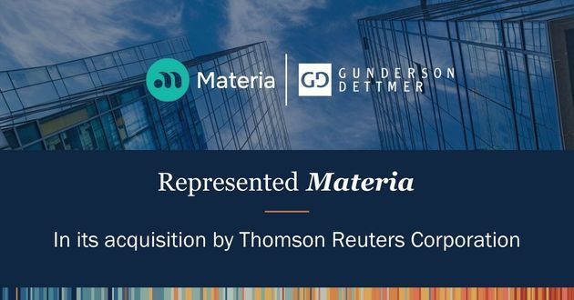 Materia Announces its Acquisition by Thomson Reuters Corporation