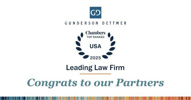 Gunderson Dettmer Practice Areas and Partners Recognized by Chambers USA 2025 Guide