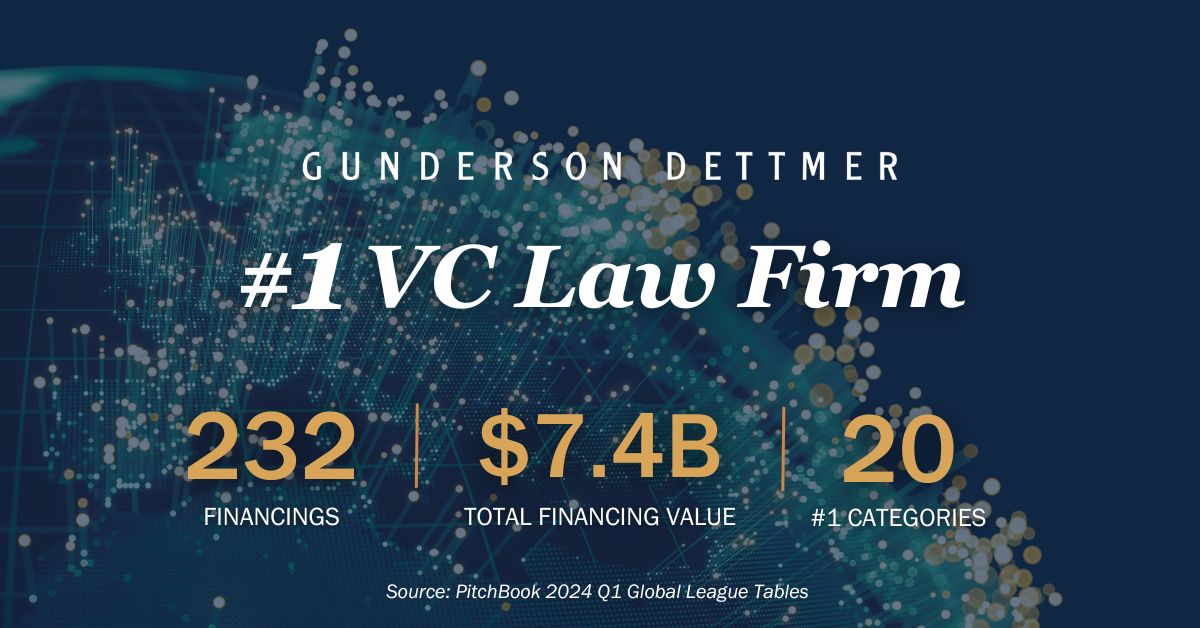 Gunderson Dettmer Dominates Q1 2024 PitchBook Global League Tables ...