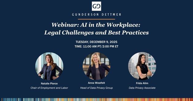 Webinar: AI in the Workplace: Legal Challenges and Best Practices