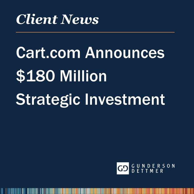 Cart.com Announces $180 Million Strategic Investment