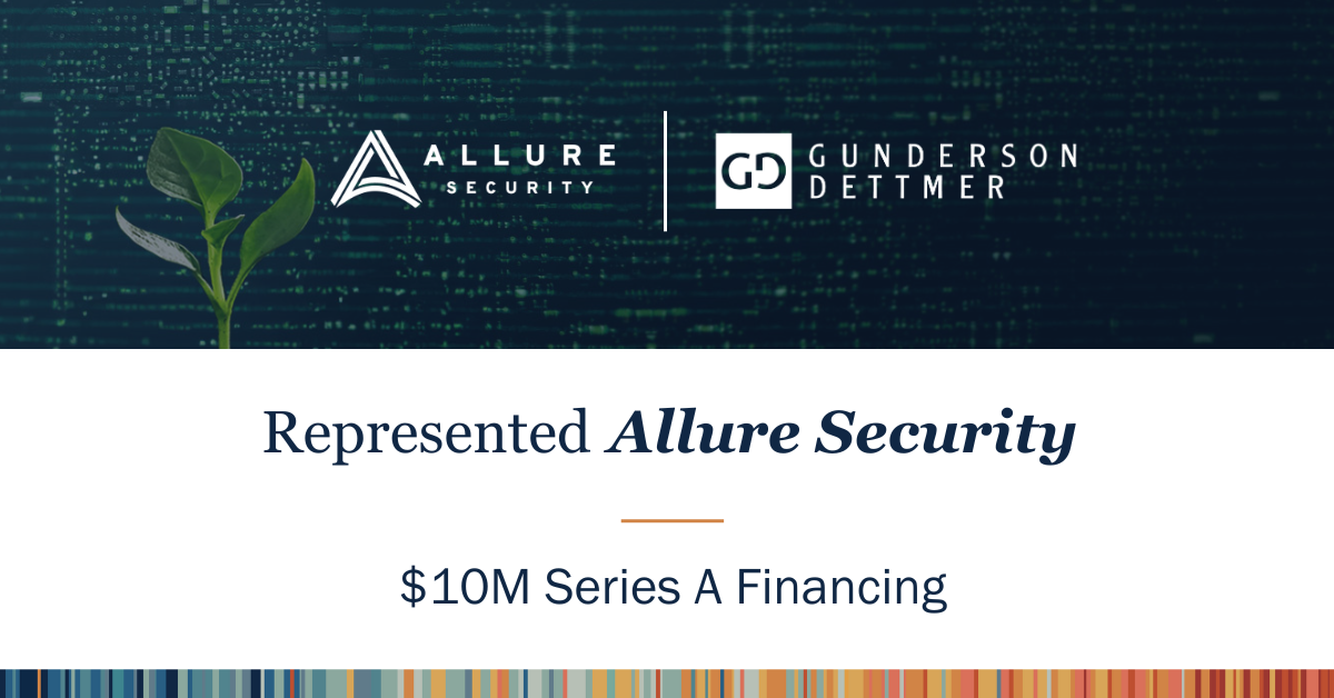 Allure Security Announces $10M Series A