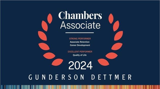 Gunderson Dettmer Practice Areas and Partners Recognized by Chambers USA in 2024 Guide