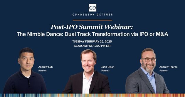 Webinar: The Nimble Dance: Dual Track Transformation via IPO or M&A
