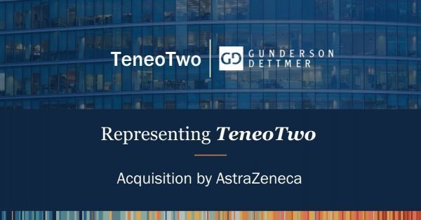 TeneoTwo Enters into Agreement to be Acquired by AstraZeneca