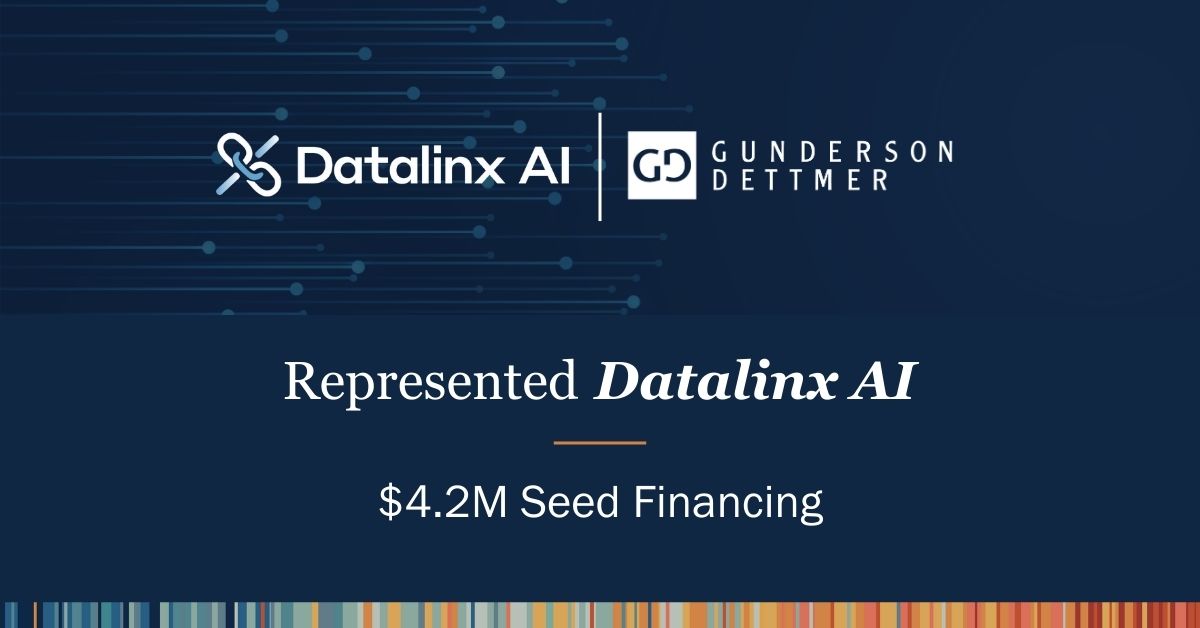 Datalinx AI Announces $4.2 Million Seed Financing | Gunderson Dettmer ...
