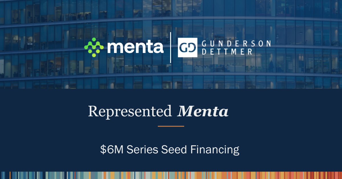 Menta Announces $6M Seed Financing