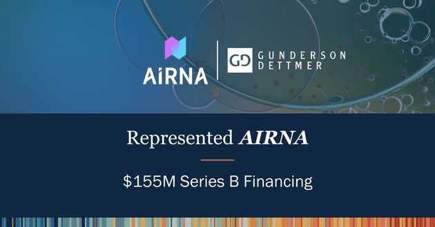 AIRNA Announces $155M Series B Co-led by Venrock Healthcare and Forbion Growth