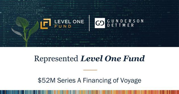 Level One Co-Leads the $52M Series A Financing of Voyage