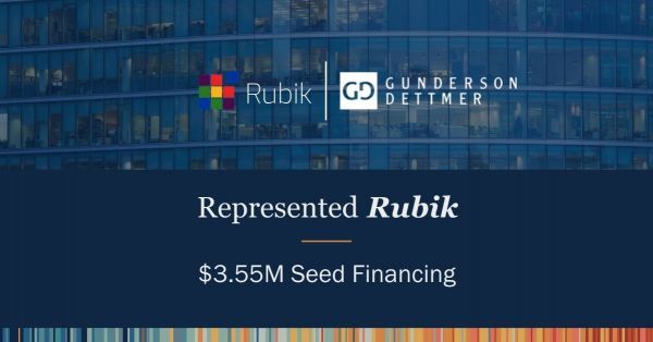 Rubik Announces $3.55M Seed Financing